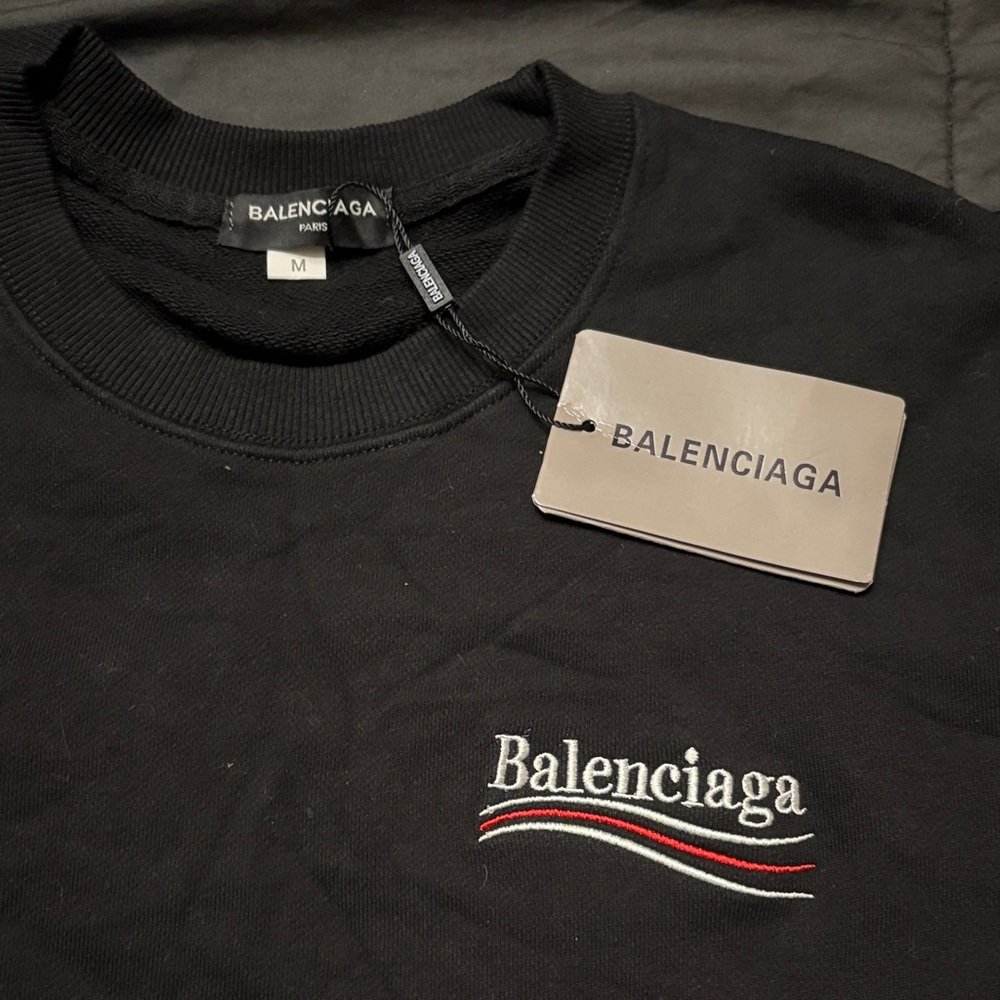 Balenciaga Black Crewneck Sweater NWT.